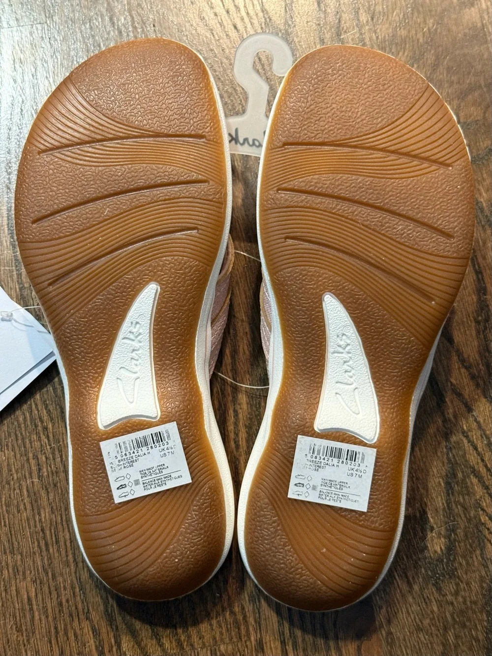 Clarks Cloudsteppers Breeze Dalia Sandals Blush Pink Size 7 NWT